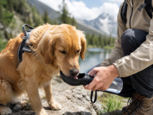 Portable dog water bottle